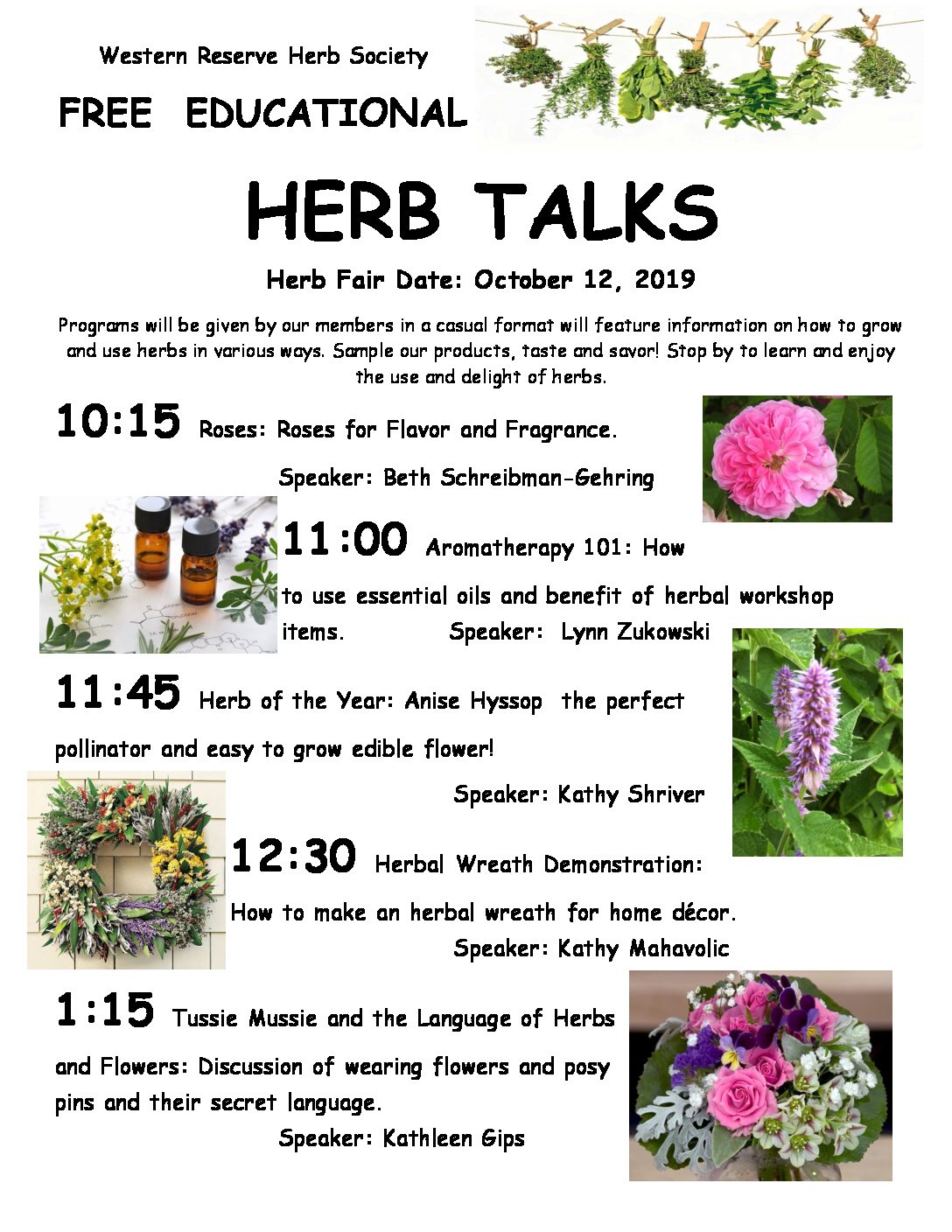 Herb Fair Western Reserve Herb Society