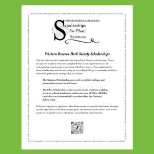 Scholarship for Plant Sciences