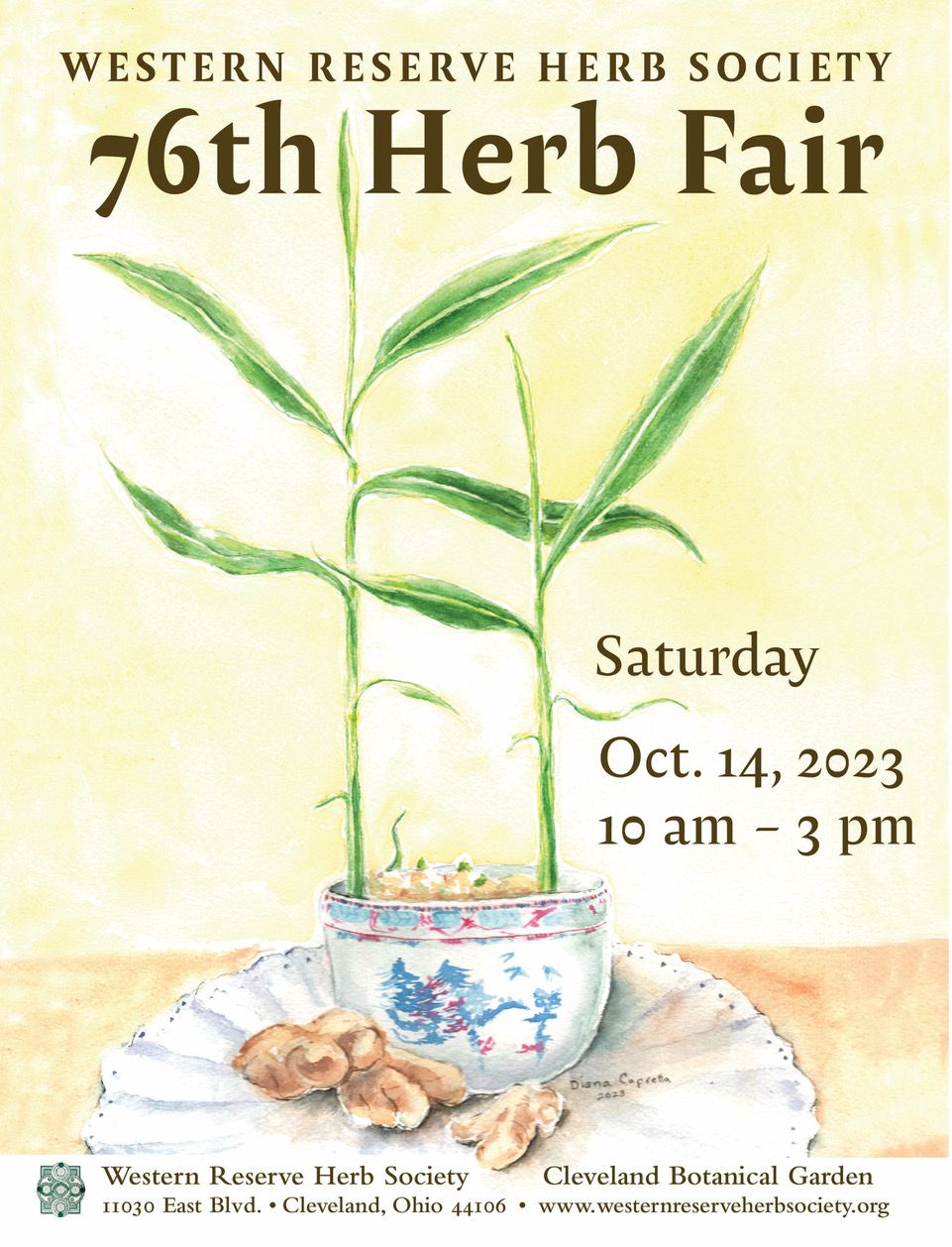 Annual Herb Fair! October 14, 2023 Western Reserve Herb Society